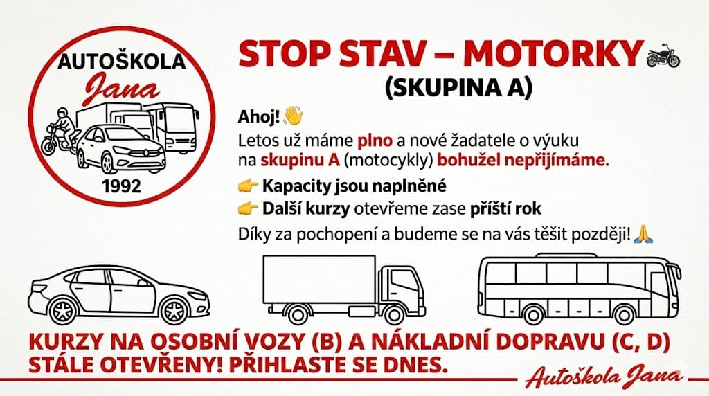 STOP STAV – MOTORKY 🏍️